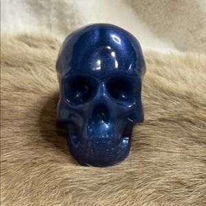 Blue 3” Skull Decor